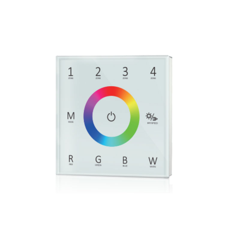 T24-1 4 Zones Wireless Wall Mounted RGB LED Touch Panel Controller